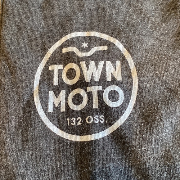 Town Moto Light fleece zip up hoodie! Large - Picture 4 of 6